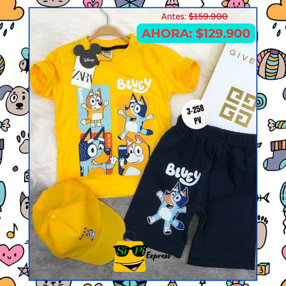 CONJUNTO 3 PIEZAS - BLUEY