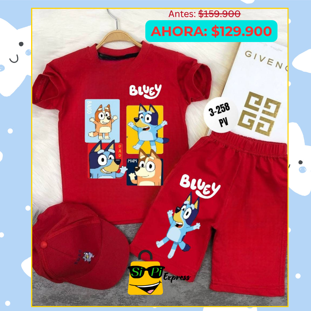 CONJUNTO 3 PIEZAS - BLUEY