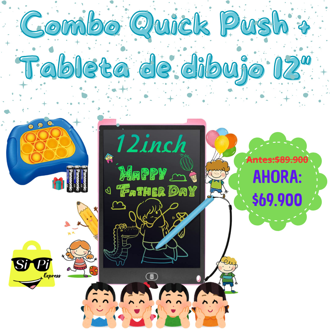 Combo Quick Push + Tableta de dibujo 12"